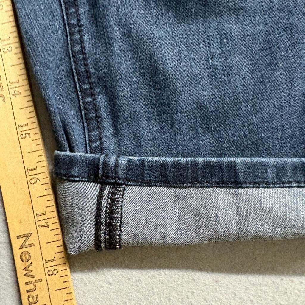 Seven7 Skinny Crop Jeans Womens Size 16 Blue Denim Stretch Cuffed Capri