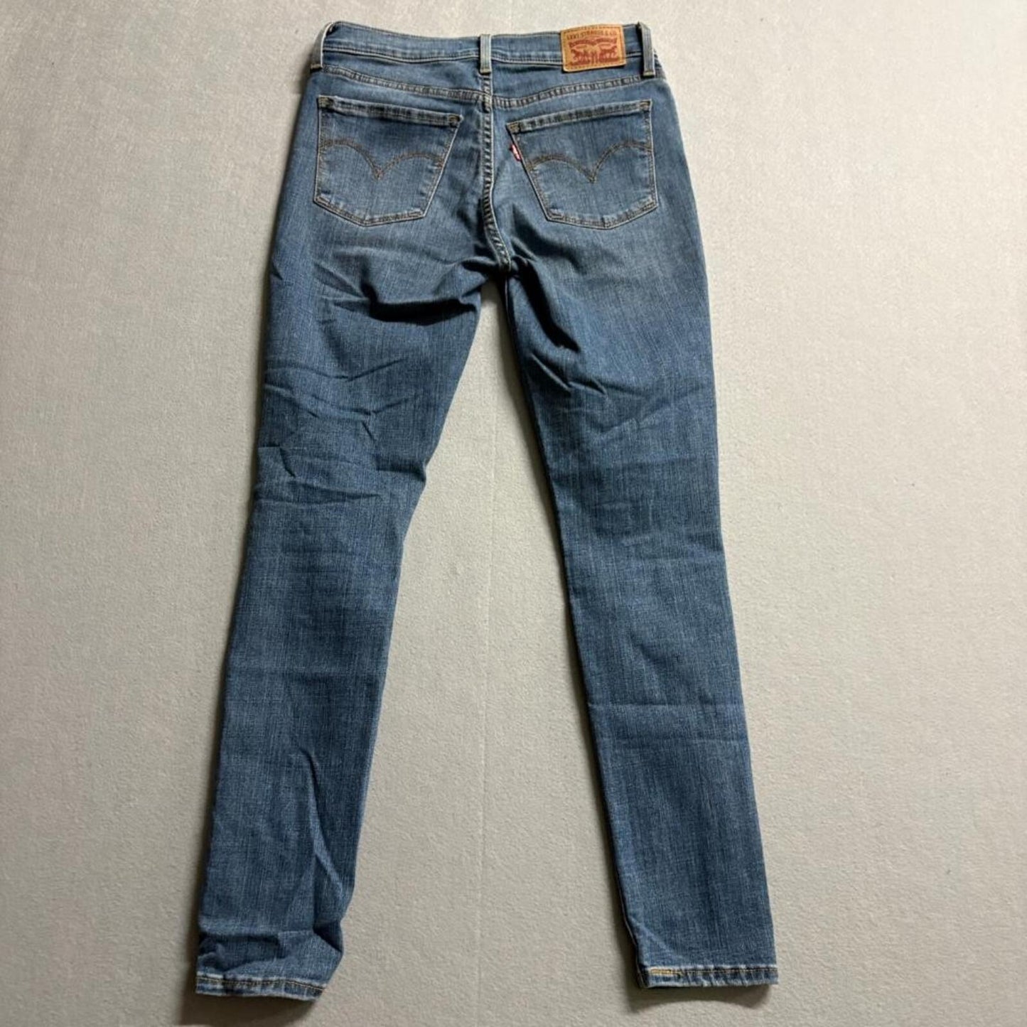 Levis 710 Super Skinny Jeans Womens 26 Distressed Ripped Blue Denim Stretch