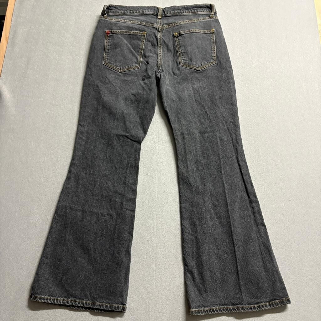 BDG Urban Outfitters Flare Jeans Womens 32 Gray Faded Denim Mid Rise Wide Leg