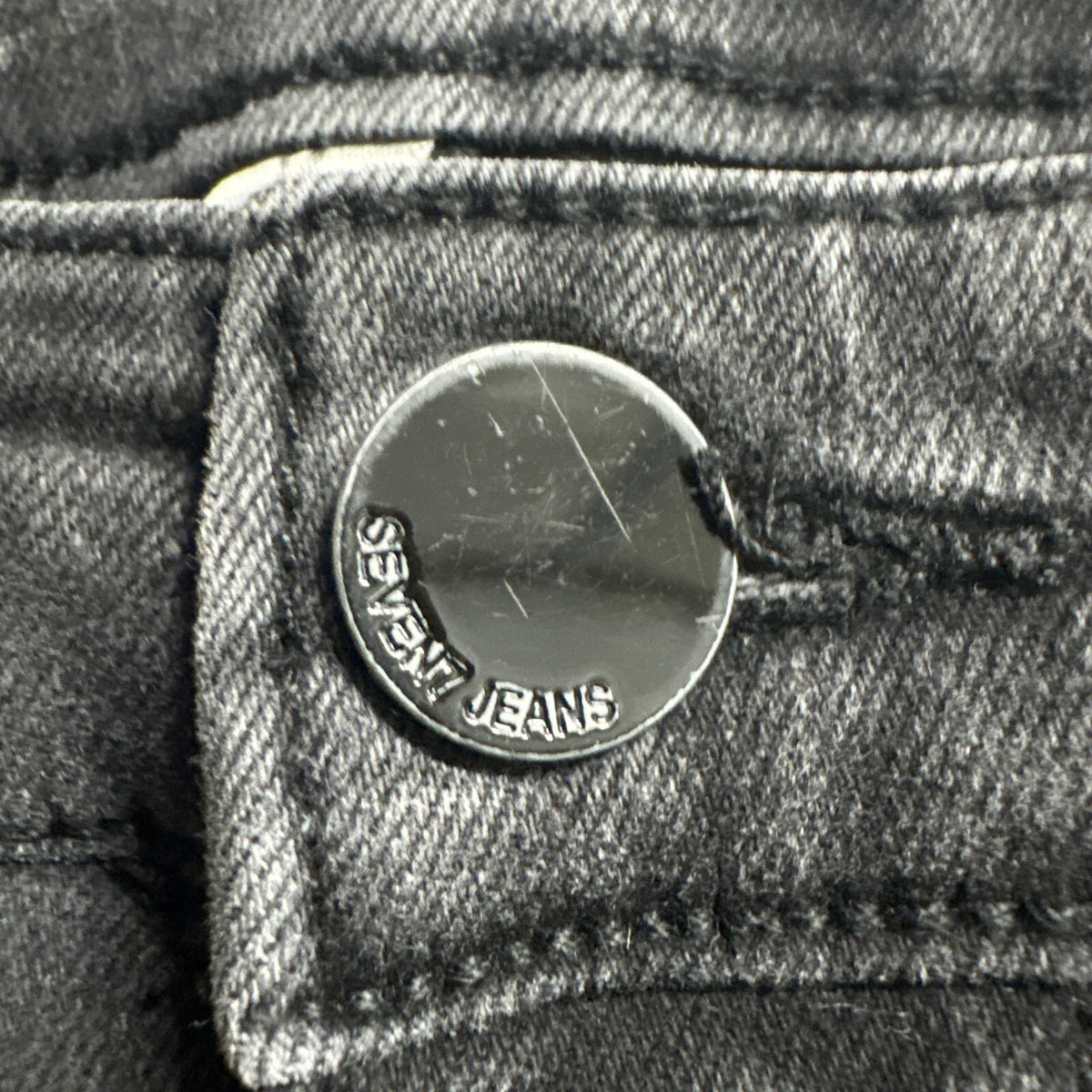 Seven7 Jeans Womens Size 8 Skinny Dark Gray Washed Denim Pants Stretch