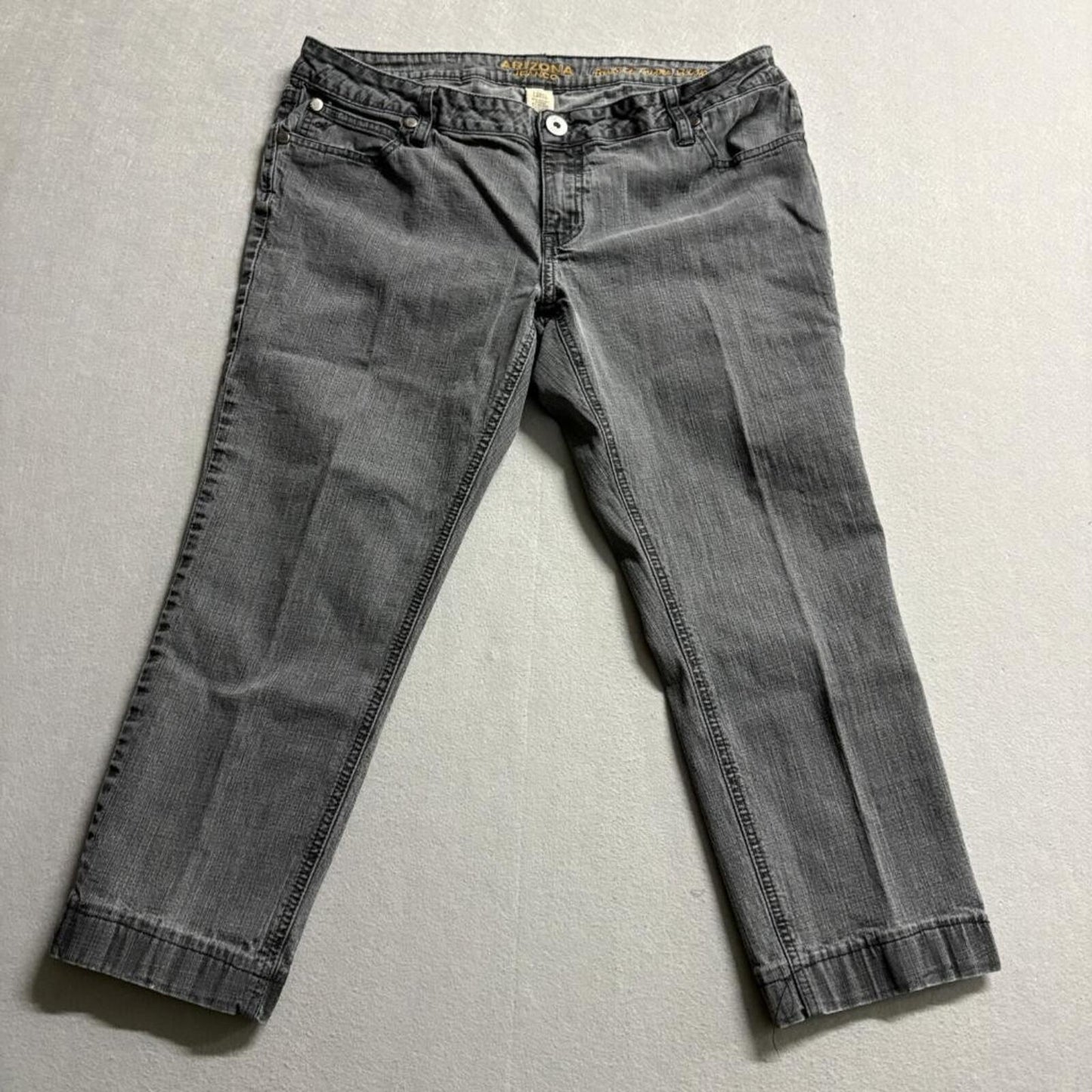 Arizona Jean Co Womens Size 17 Long Gray Skinny Jeans Stretch Denim