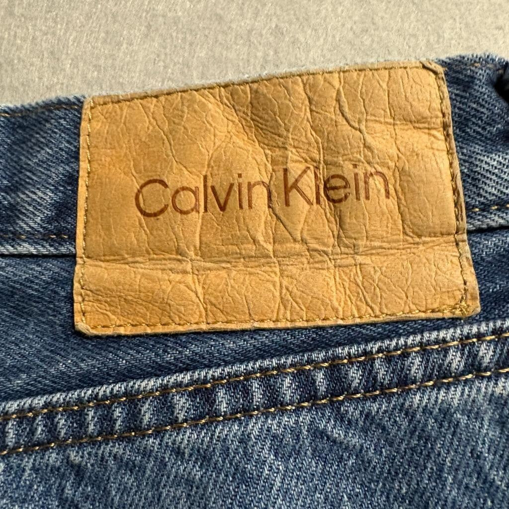 Calvin Klein Standard Straight Jeans Mens 34x30 Blue Denim Classic Fit Pant