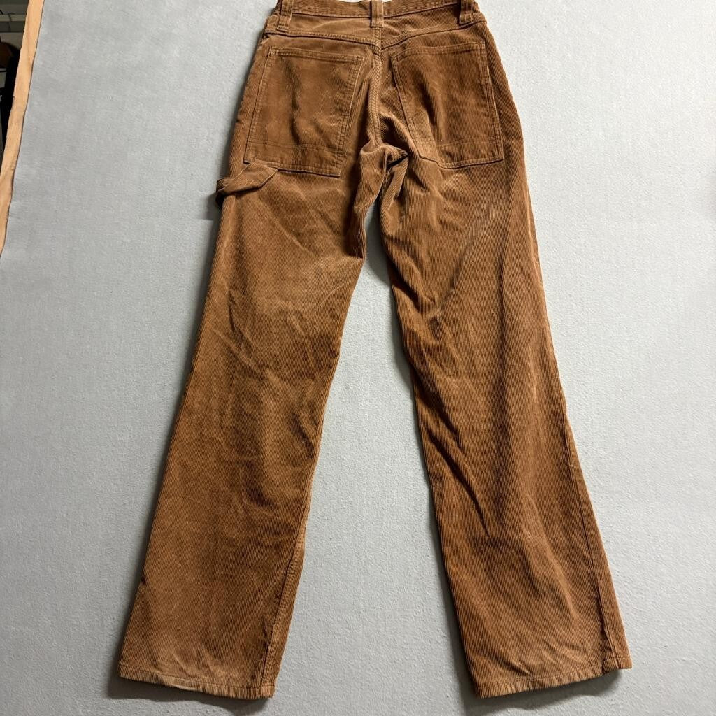 J Galt Brandy Melville Brown Corduroy Carpenter Pants Womens Size S Utility