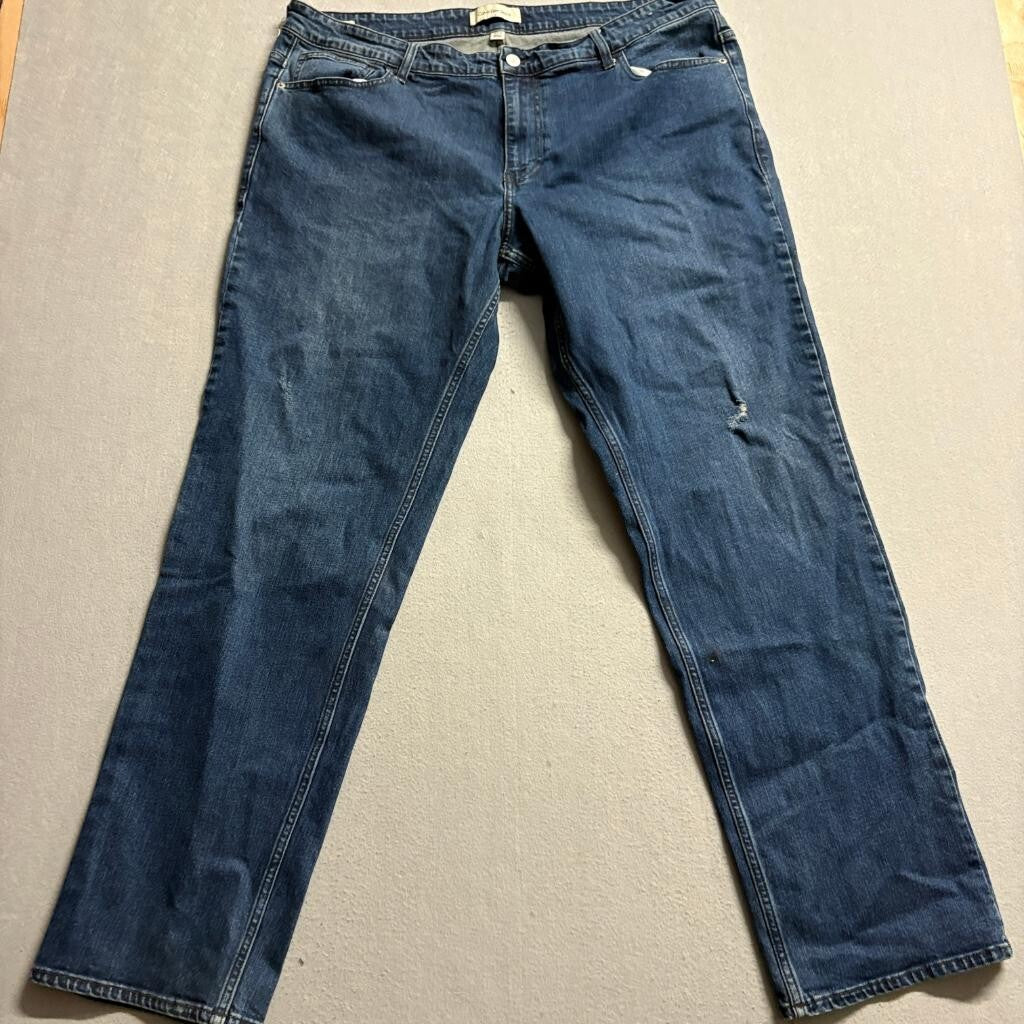 Calvin Klein Jeans Mens 40x32 Slim Straight Blue Denim Jeans Measured 40x30