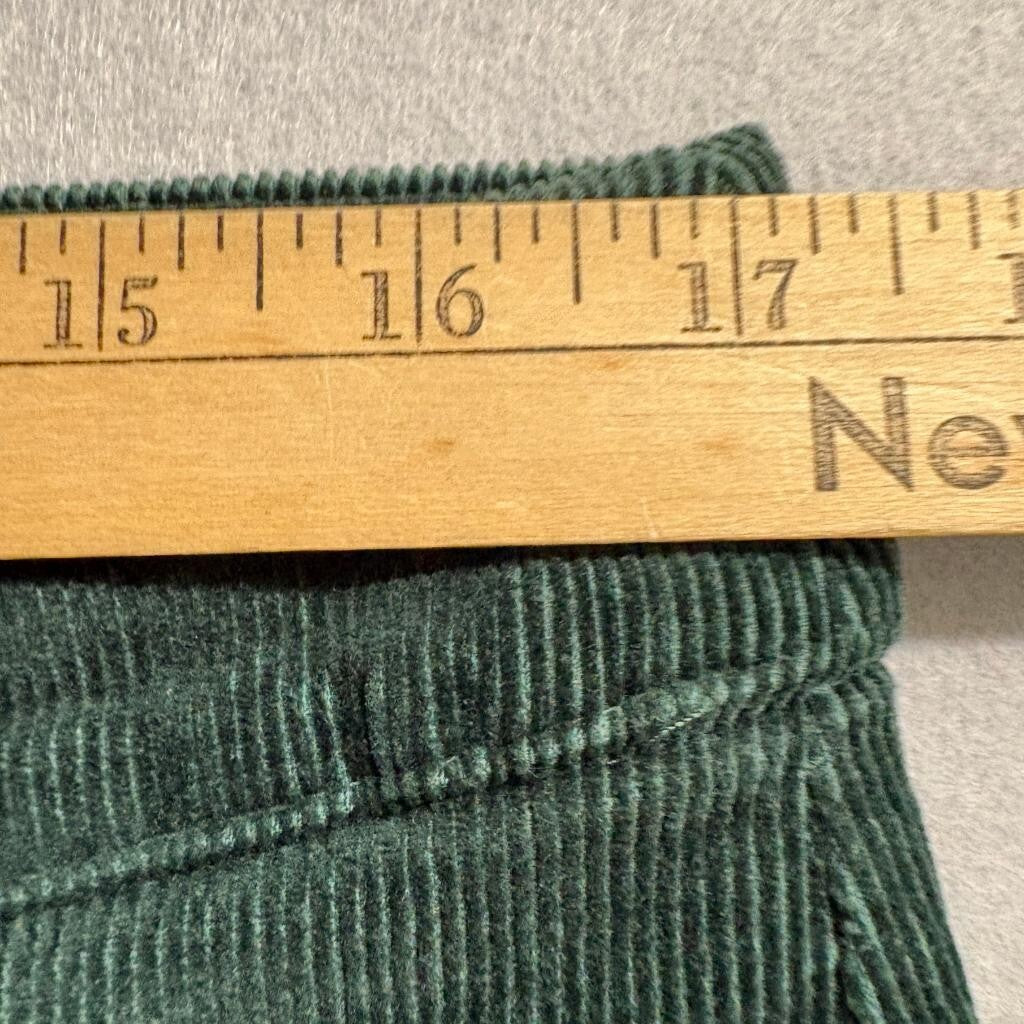 L.E.I. Corduroy Pants Womens 11 Green Flare Leg Low Rise Y2K Stretch Cord