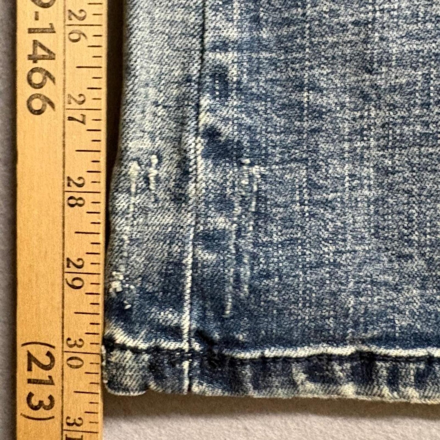 Seven7 Distressed Bootcut Jeans Womens Plus Size 24 Blue Stretch Denim