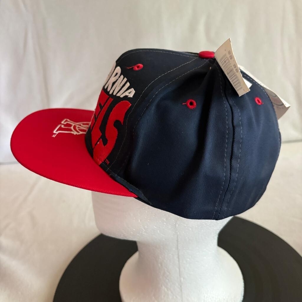 Vintage California Angels Snapback Hat Competitor MLB Baseball Cap Navy Red NWT