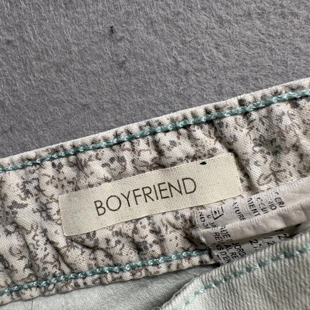 Vintage America Blues Boyfriend Jeans Womens 4/27 Light Green Denim Stretch
