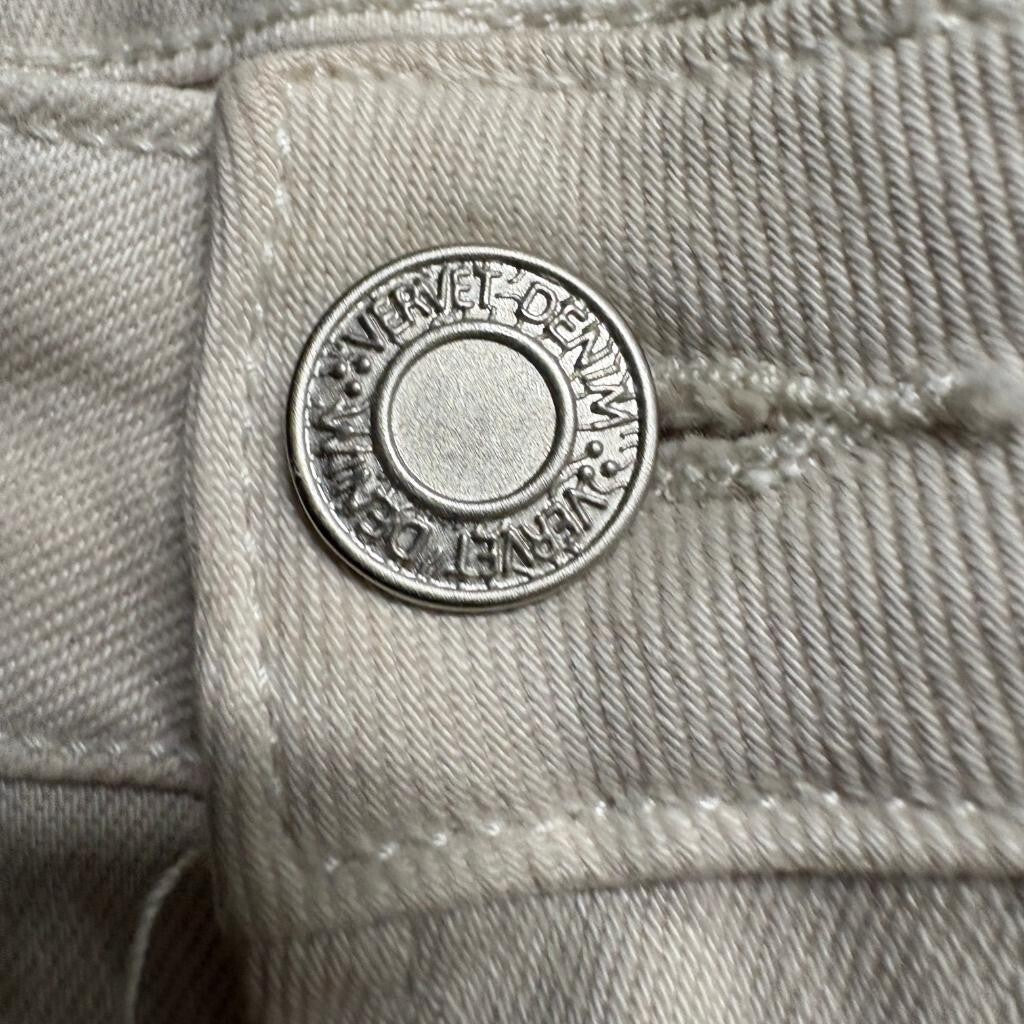 Vervet Los Angeles Jeans Womens 26 Beige High Rise Straight Leg Denim V2667