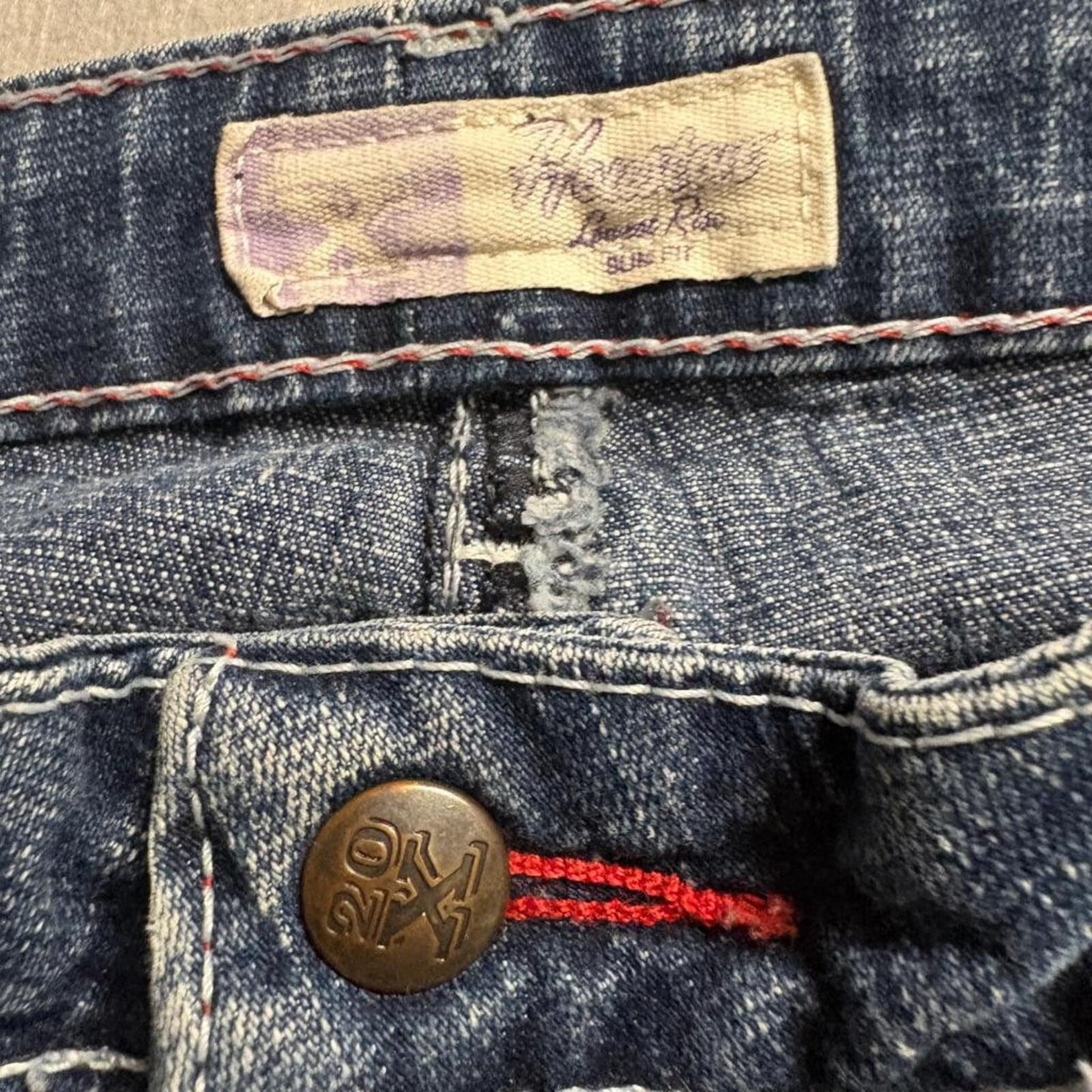 Wrangler Twenty X Jeans Womens 7/8 x 32 Blue Denim Low Rise Slim Fit Bootcut