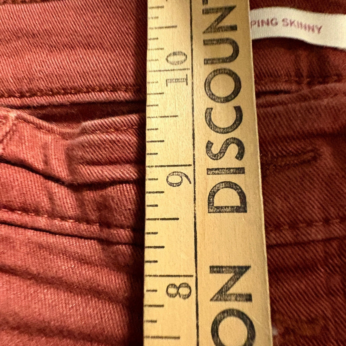 Levis 311 Shaping Skinny Jeans Womens Size 29 W29 L30 Rust Red Button Fly Denim