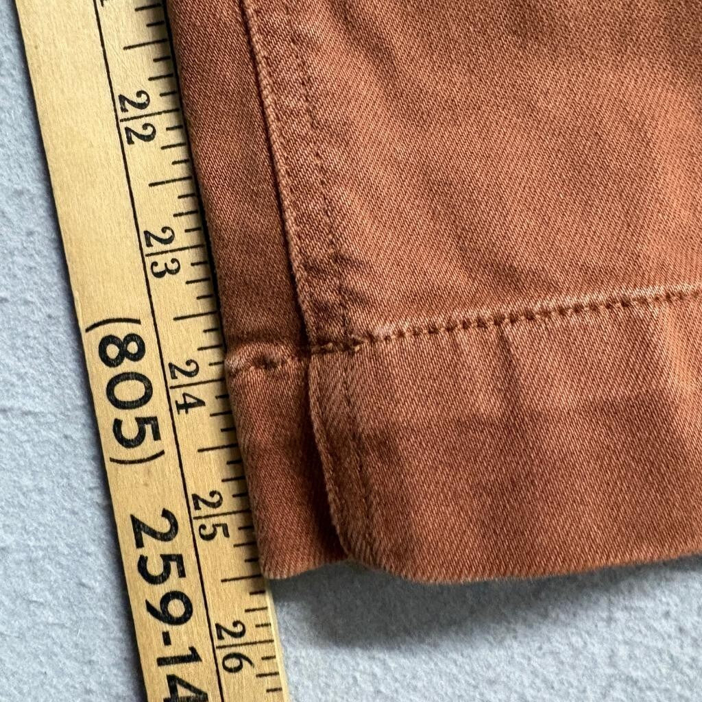 Everlane The Straight Leg Crop Pants Womens 10 Brown Rust High Rise Utility