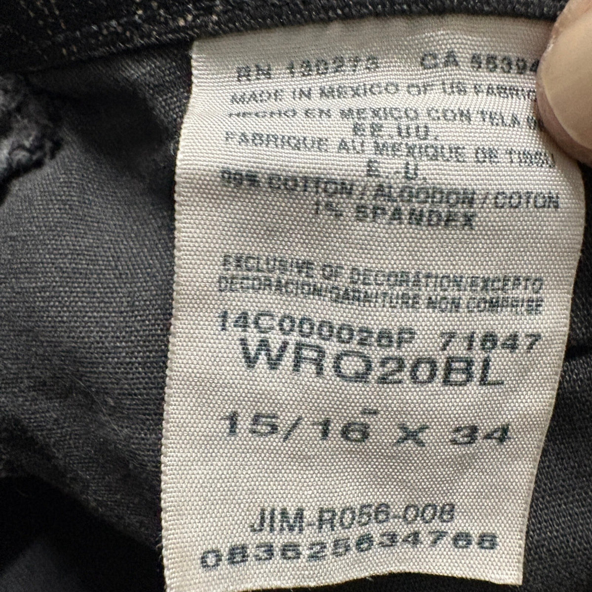 Wrangler Q-Baby Ultimate Riding Jeans Womens 15/16 x 34 Black Bootcut Stretch