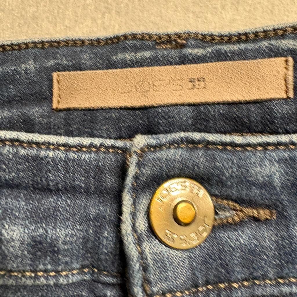 Joes Jeans Womens 26 High Rise Skinny Ankle Raw Hem Blue Denim Stretch Jeans