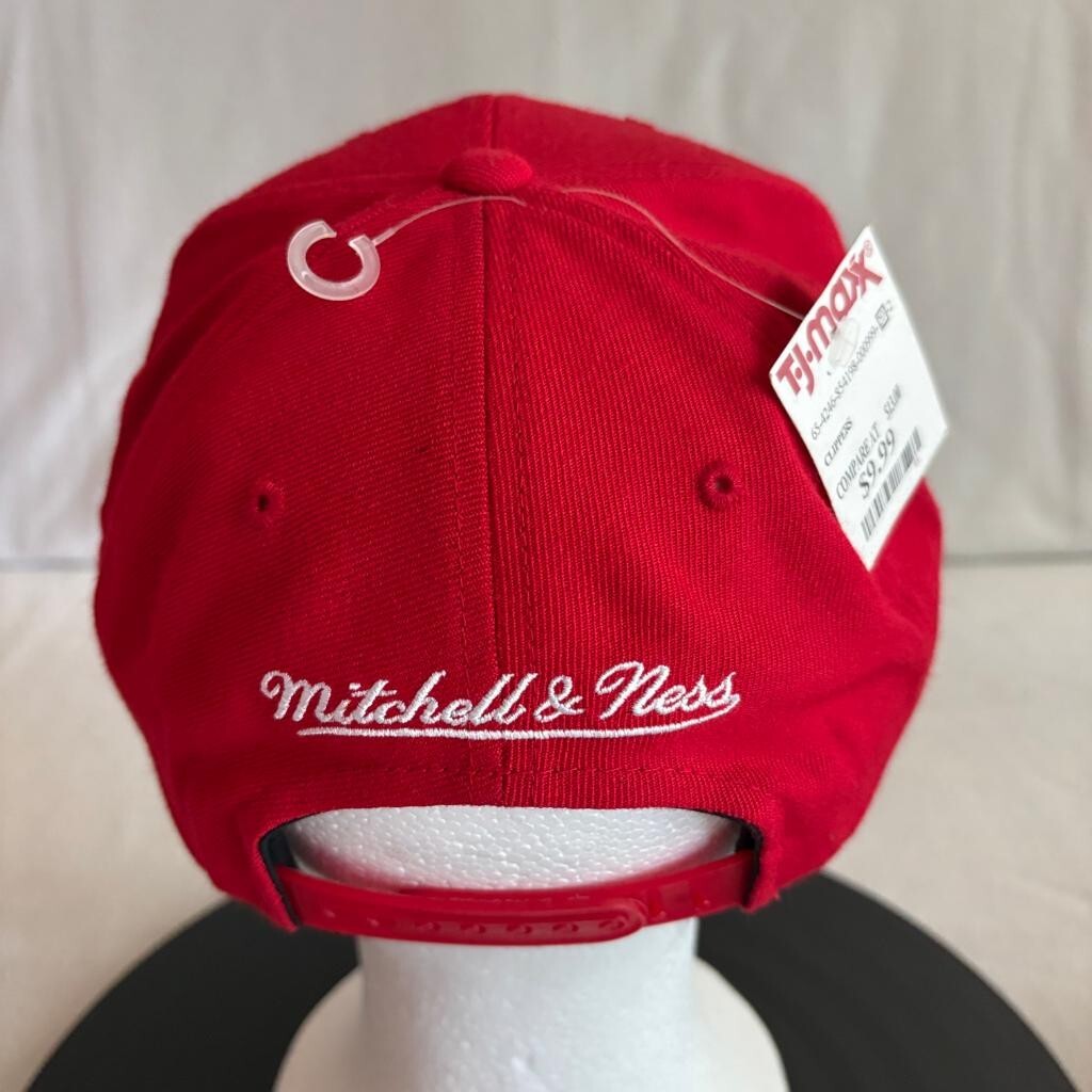 LA Clippers Mitchell & Ness Snapback Hat Red Script Logo NBA Basketball Cap OSFA