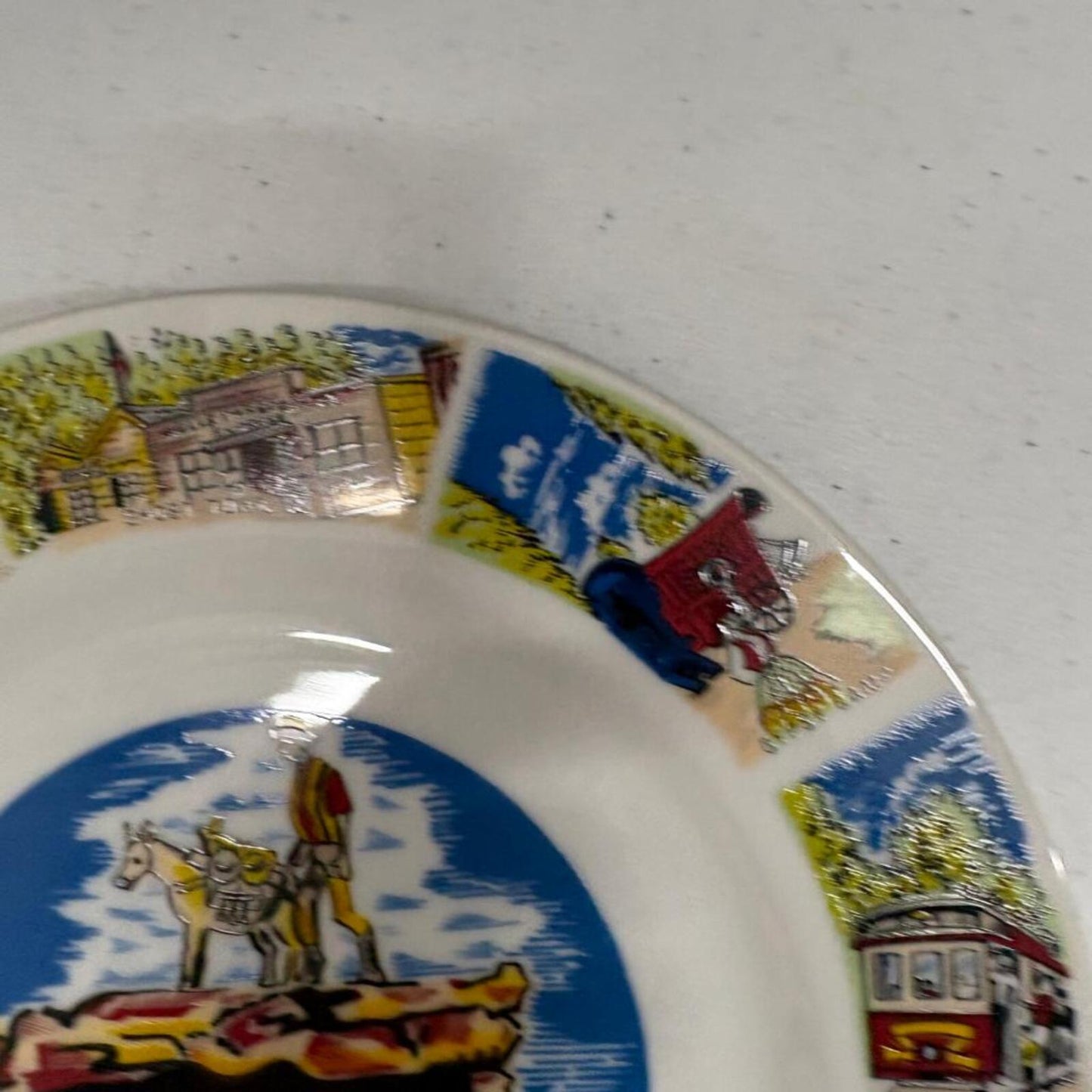 Vintage Knotts Berry Farm Ghost Town Souvenir Plate Buena Park California 9.25"