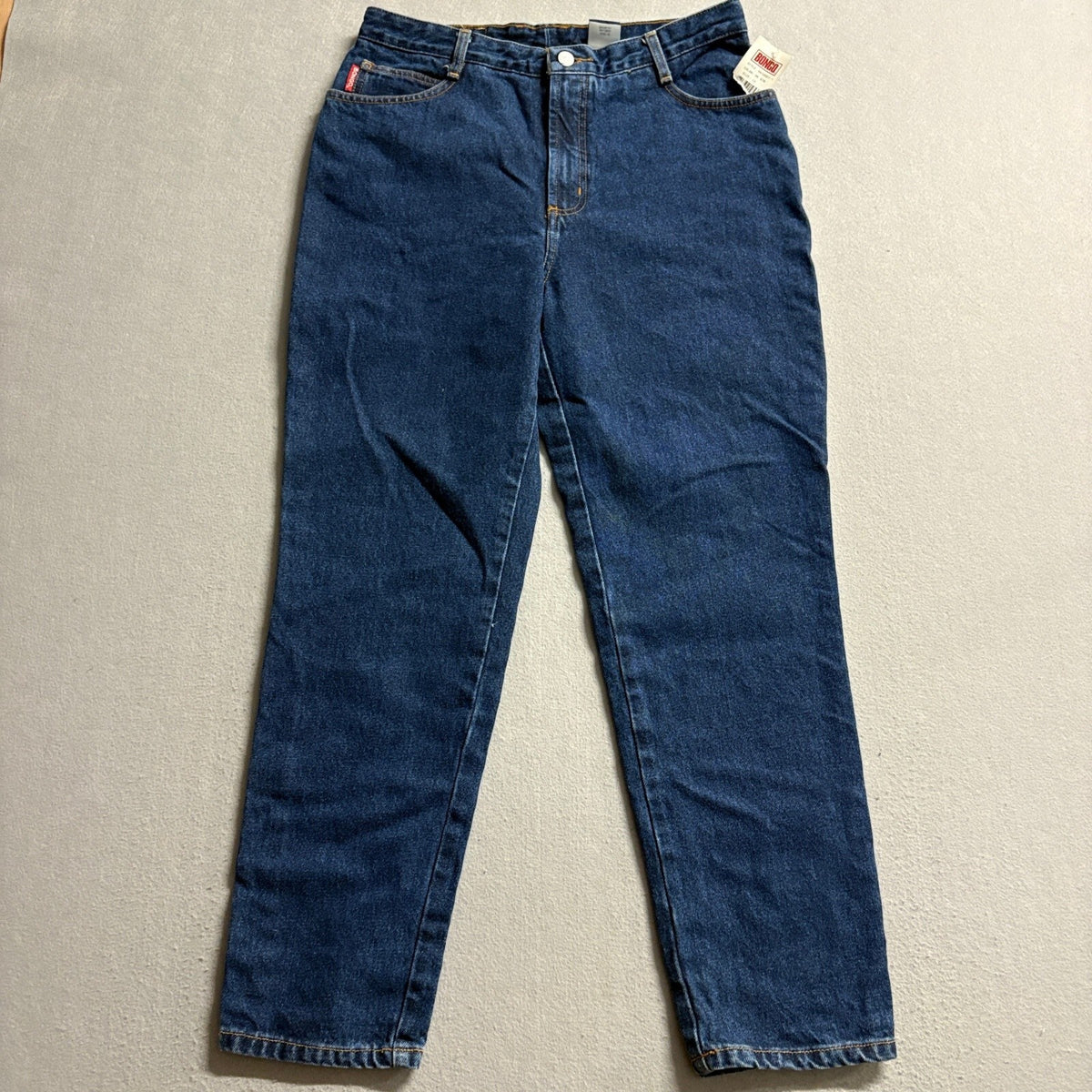 Vintage Bongo Jeans Womens 13 High Rise Tapered Leg Mom Jeans NWT 90s Dark Wash