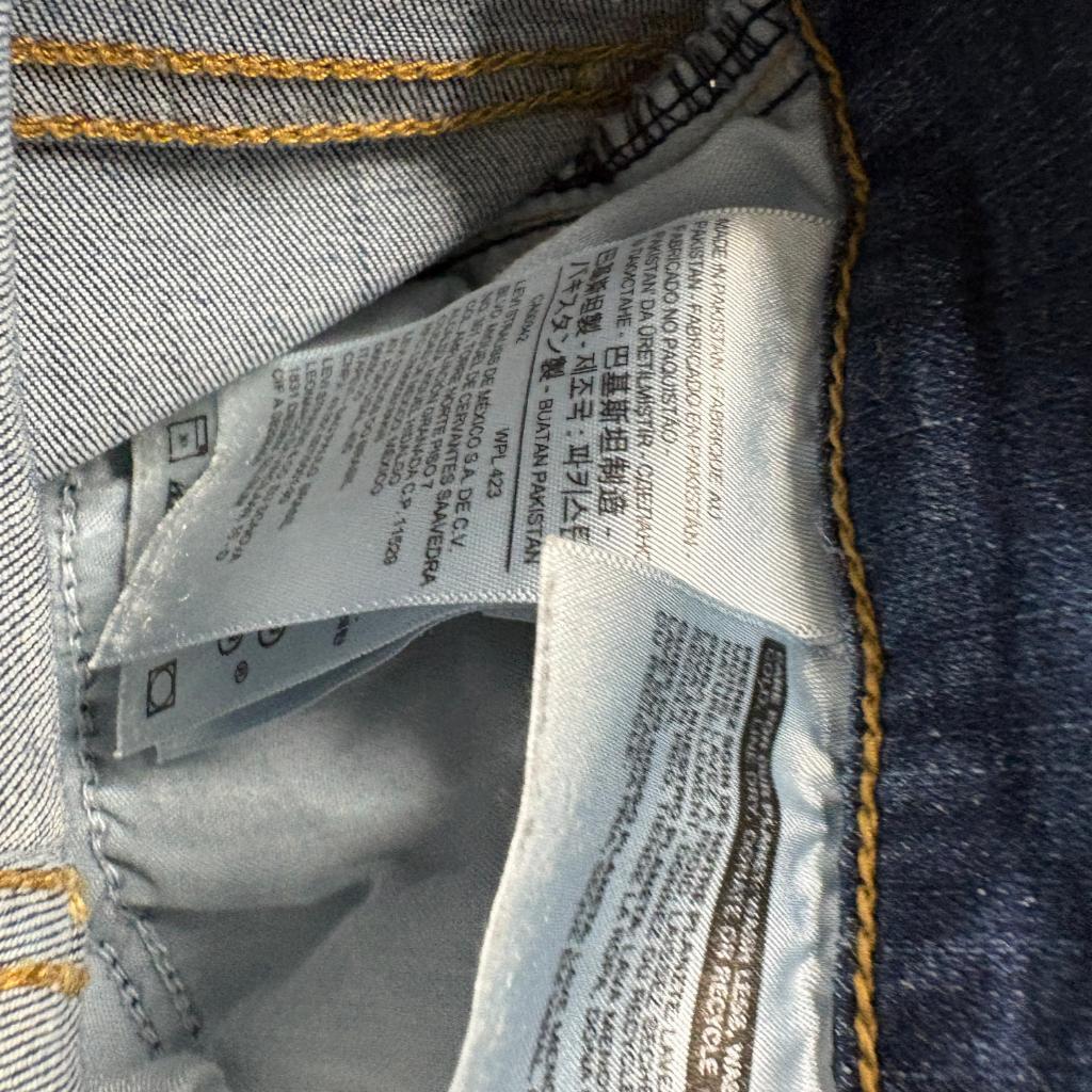 Levis Mile High Super Skinny Jeans Womens 27 Distressed Ripped Knee Blue Denim
