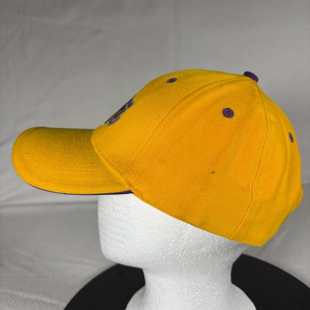 Los Angeles Lakers NBA Elevation Strapback Hat Cap Yellow Purple OSFA