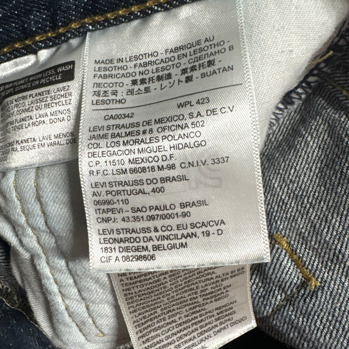 Levi's 559 Relaxed Straight Fit Jeans Mens Size 38x30 Blue Denim Pants W38 L30