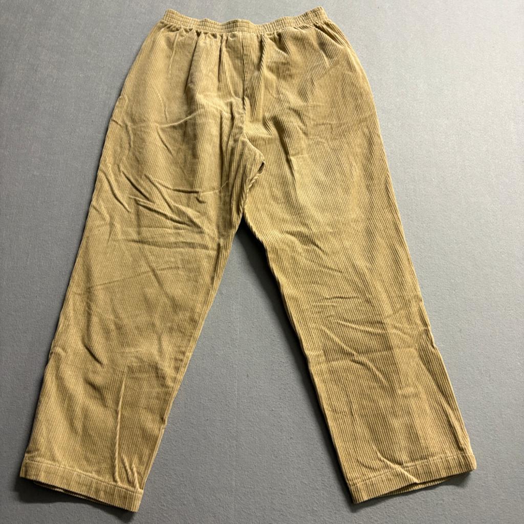 Blair Corduroy Pants Womens Small Beige Tan Cotton Elastic Waist Straight Leg