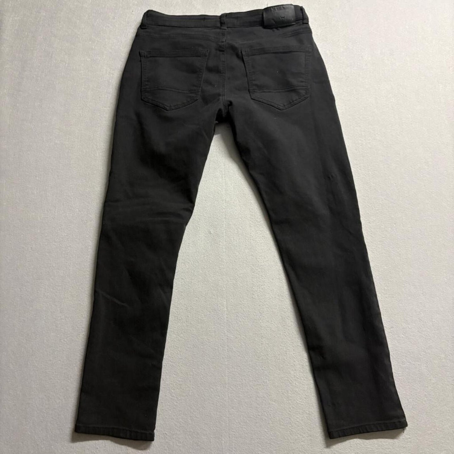 Nick Danger Mens Moto Jeans 32x30 Black Stretch Slim Fit Biker Denim