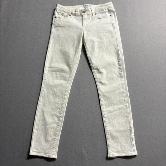 Paige Kylie Crop Jeans Womens 26 White Denim Stretch Straight Leg Crop Pants