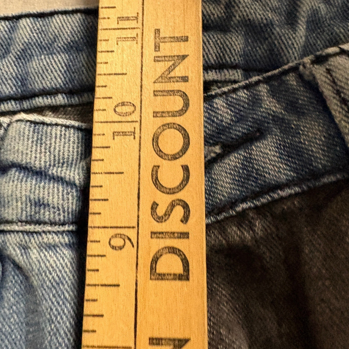 SHEIN Two Tone Jeans Womens XS Blue Black Colorblock High Rise Straight Leg