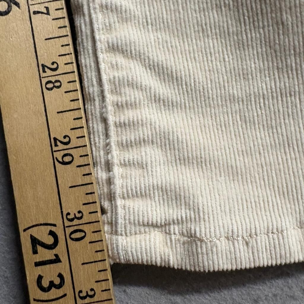 Levi's 725 High Rise Bootcut Corduroy Pants Womens 31x32 Cream Off White Stretch