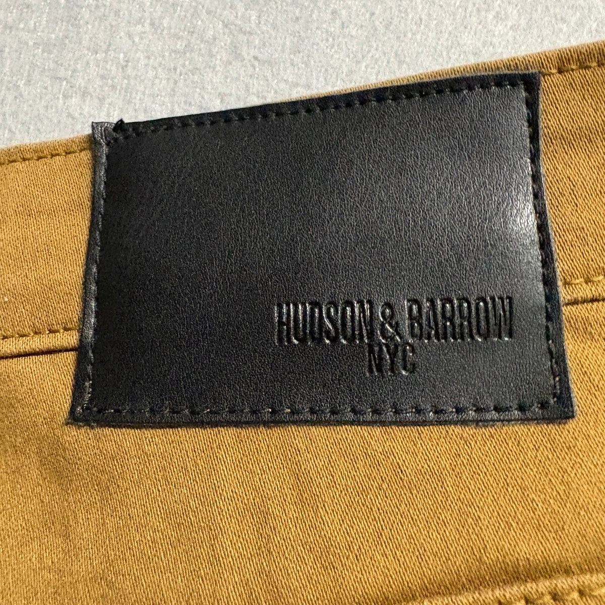 Hudson and Barrow NYC Mens Slim Stretch Pants 30x30 Brown Chino 5-Pocket