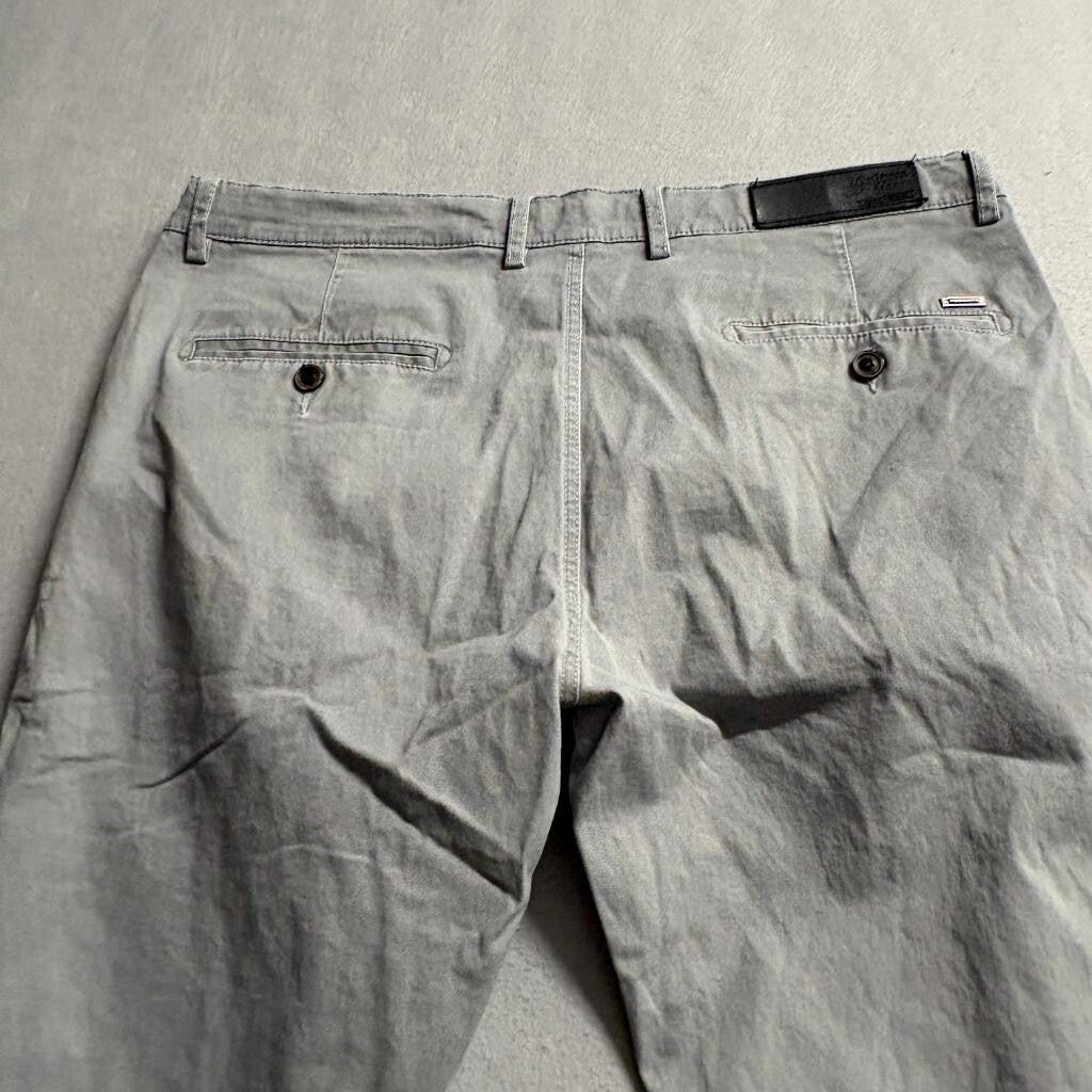Cultura Chino Pants Mens 36x32 Gray Cotton Blend Stretch Flat Front Casual