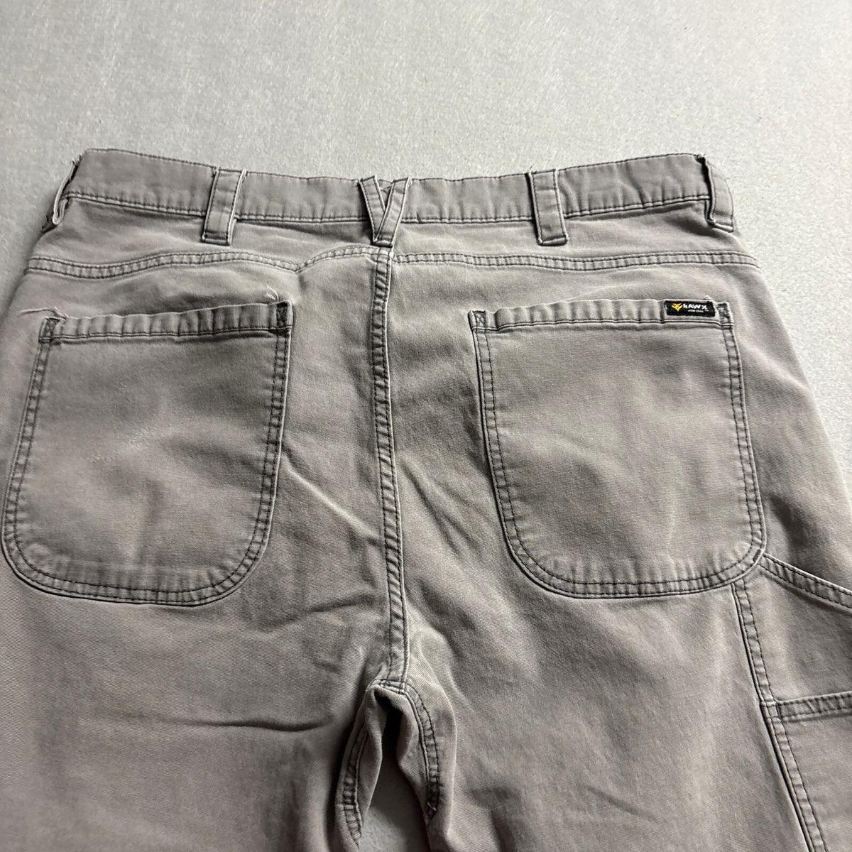 Hawx Work Gear Mens 40x32 Gray Canvas Double Knee Utility Work Pants Stretch