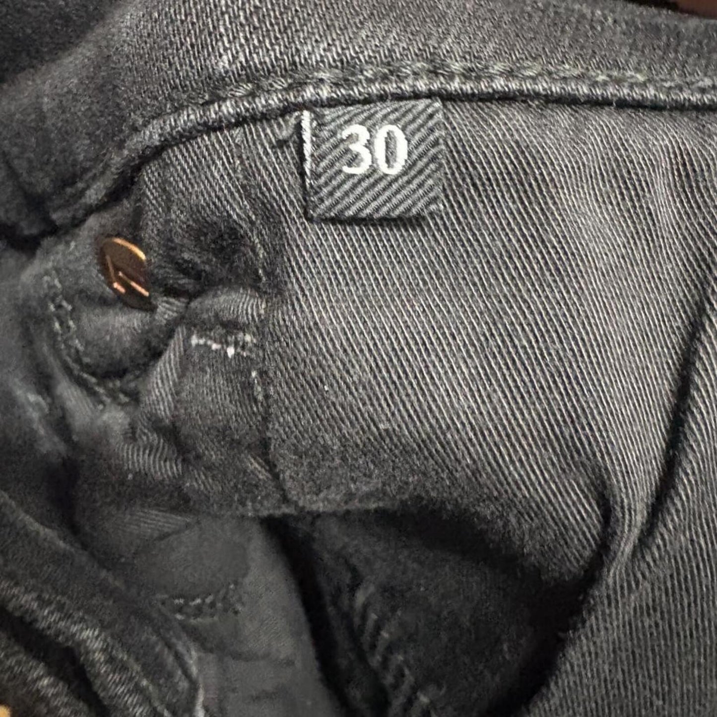 7 For All Mankind Slim Jeans Mens Size 30 Black Denim Pants Fits Like 29x29