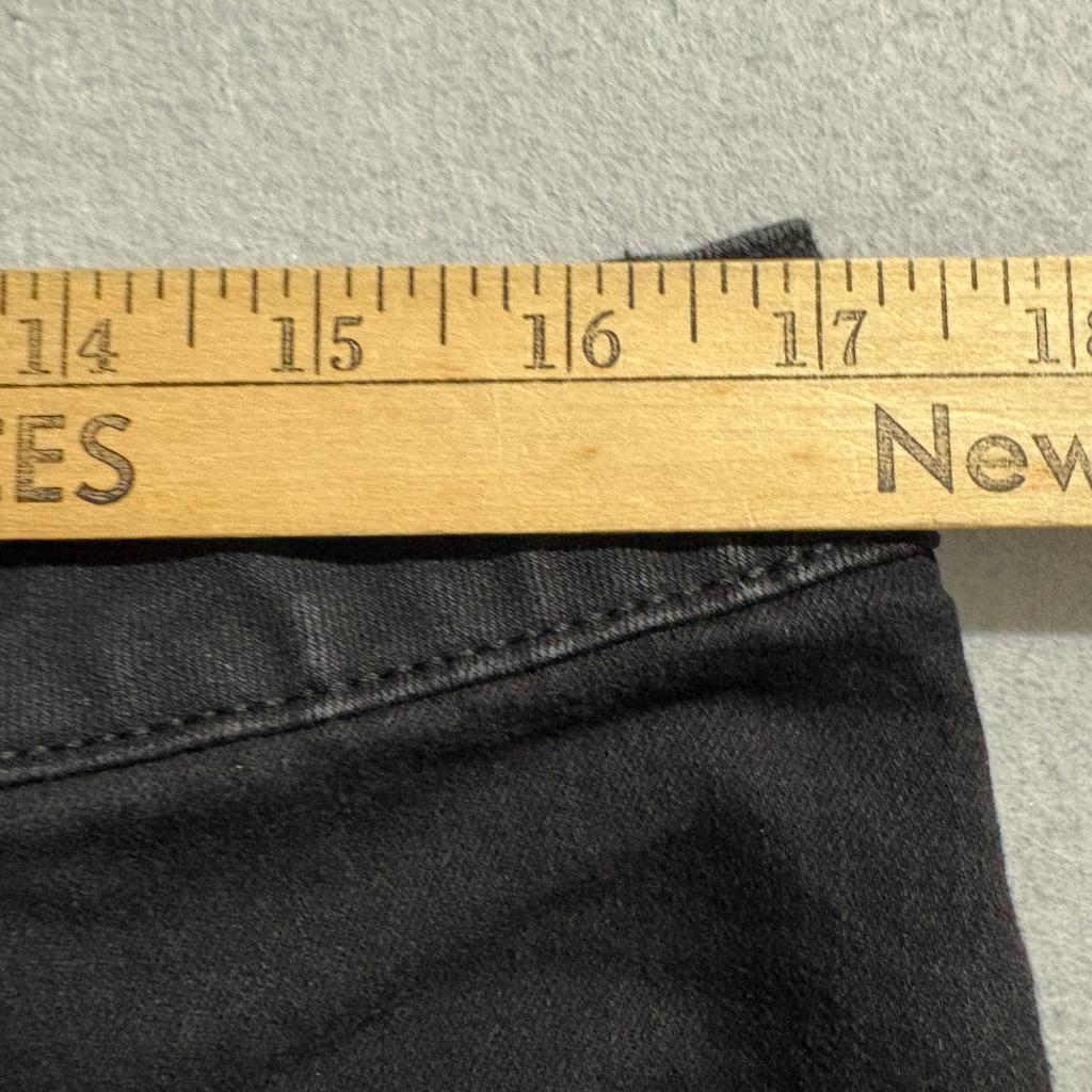 Seven7 Relaxed Bermuda Denim Shorts Womens Size 14 Black Raw Hem Stretch