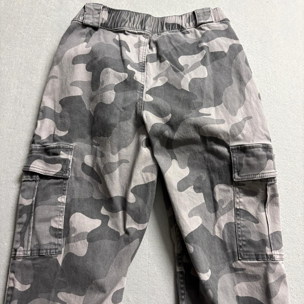 Hollister Ultra High Rise Jogger Pants Womens Small Gray Camo Cargo Stretch
