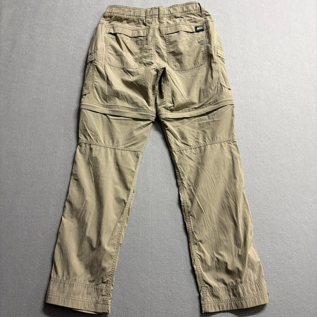 REI Co-op Sahara Convertible Pants Womens 4 Petite Beige Nylon Stretch Hiking