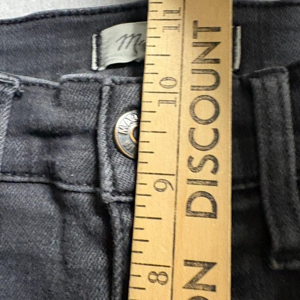 Madewell Stovepipe Jeans Womens 28P Gray High Rise Crop Stretch Denim