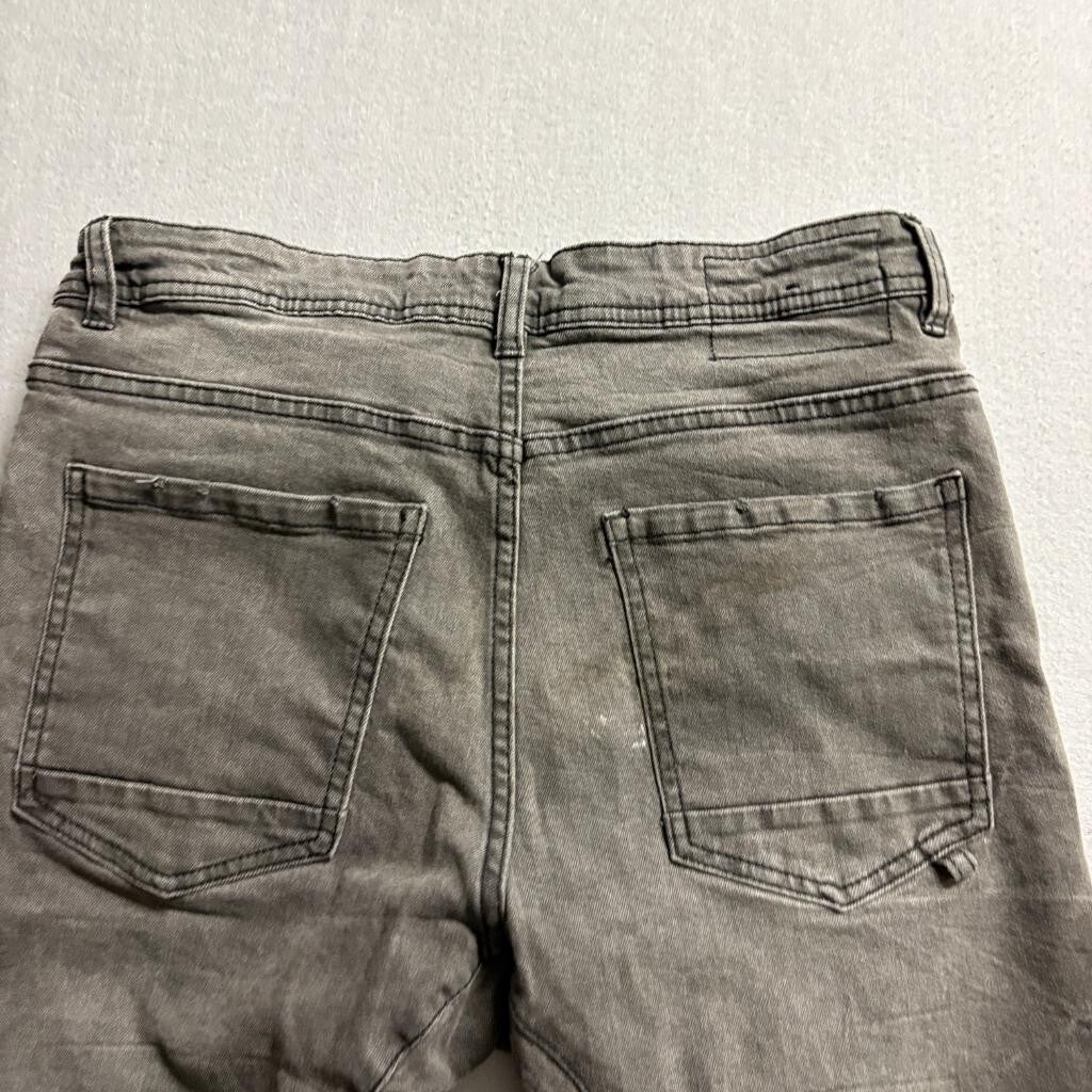 Cotton On 91 Slim Denim Jogger Mens 30 Gray Distressed Moto Biker Jeans