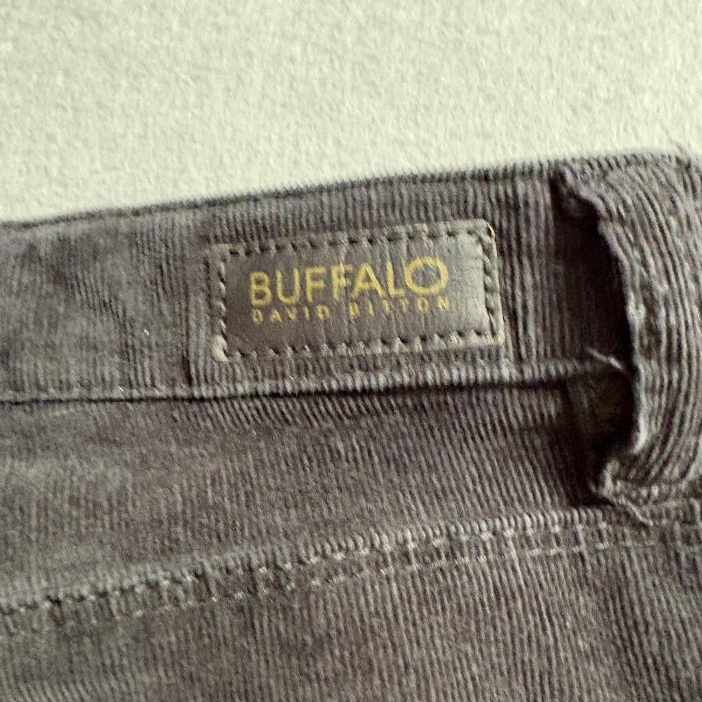 Buffalo David Bitton Corduroy Pants Womens 10/30 Gray Stretch Skinny Leg