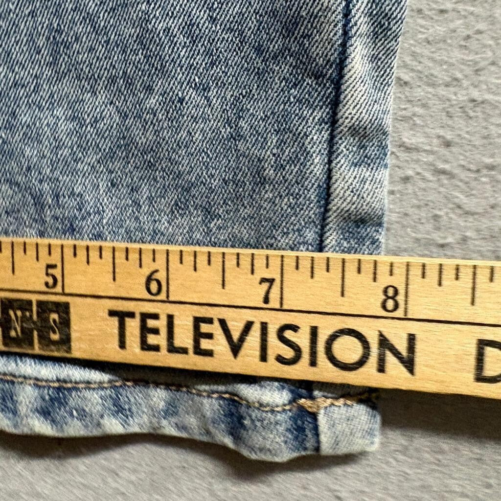 Excuse Girls Blue Cargo Jeans Size S Elastic Waist Straight Leg Denim Utility