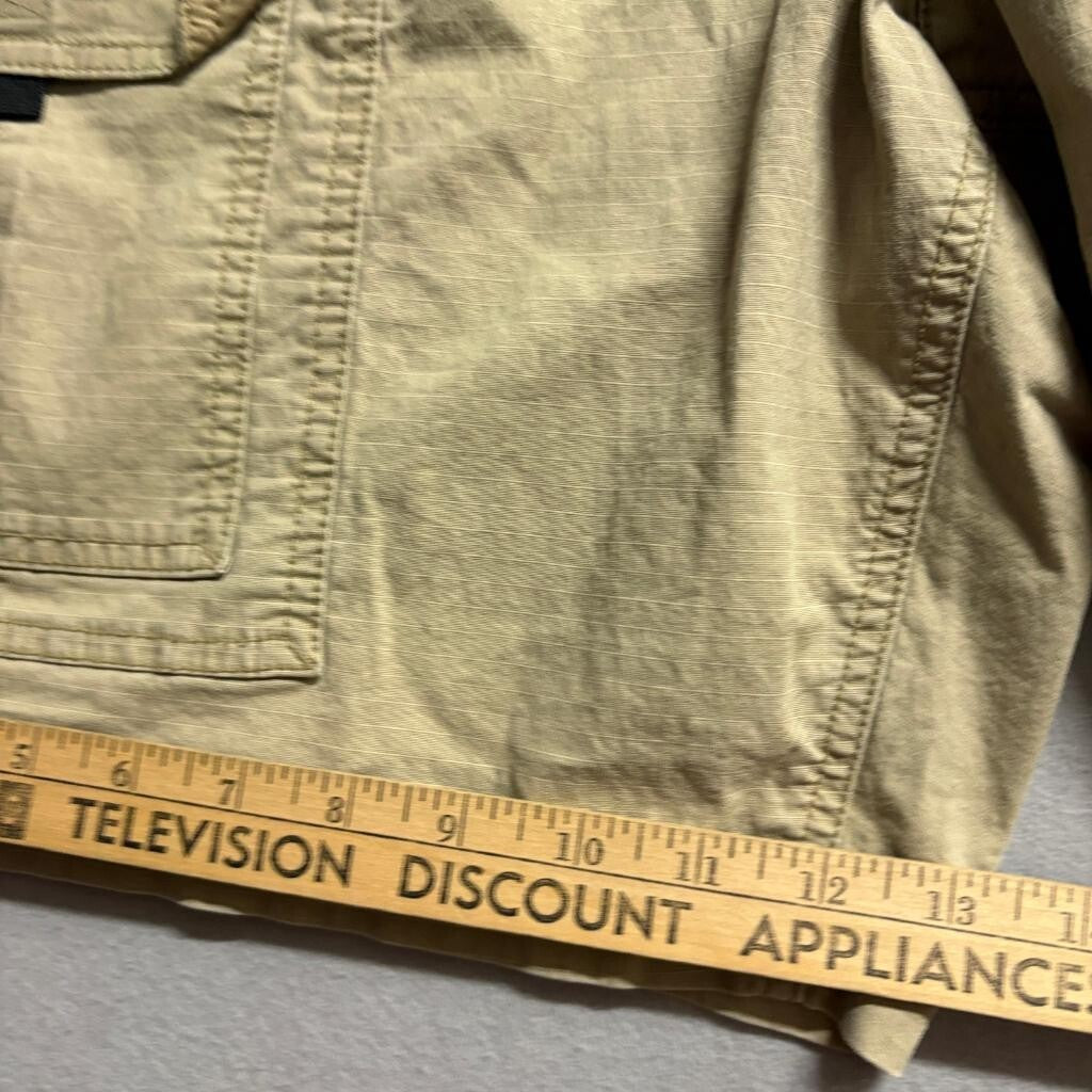 The Foundry Supply Co Mens Cargo Shorts Size 44 Tan Khaki Elastic Waist Stretch