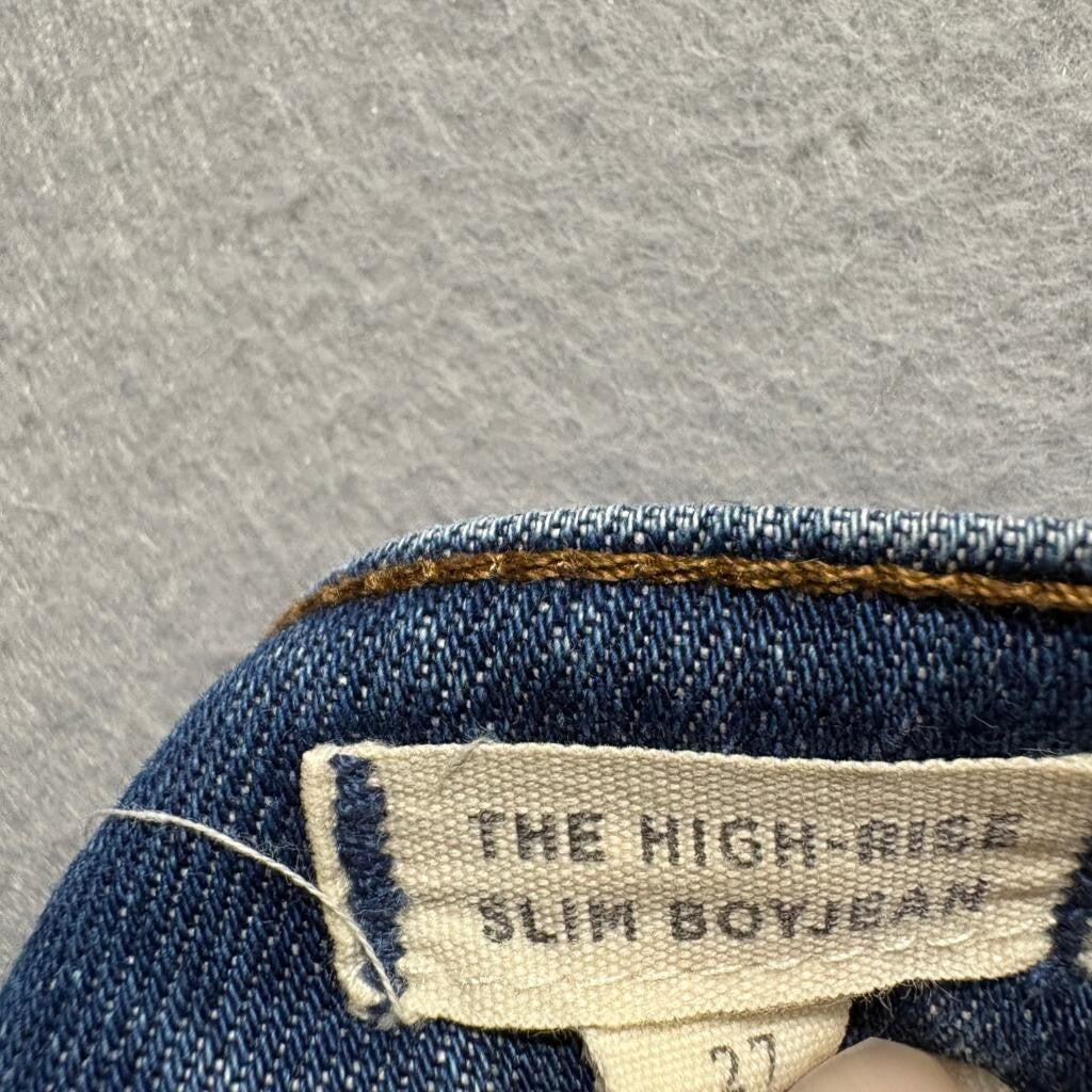 Madewell The High Rise Slim Boyjean Jeans Womens 27 Blue Denim Stretch