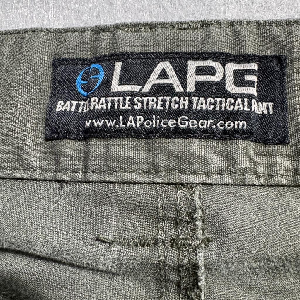 LA Gear Battle-Rattle Stretch Tactical Pants Mens 40x32 Green Cargo