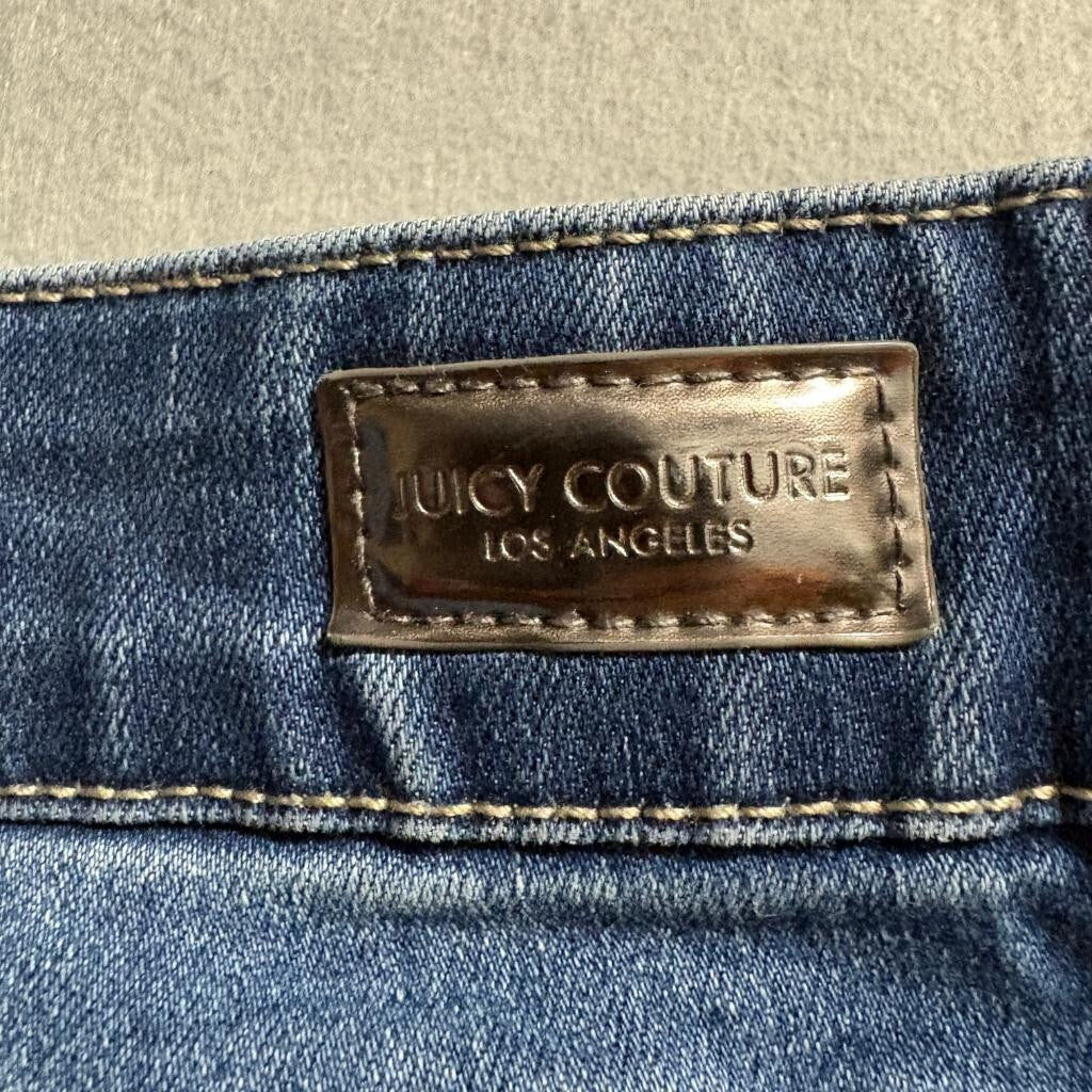 Juicy Couture Jeans Womens 6 Blue Denim Cropped Skinny Comfort Waist Stretch