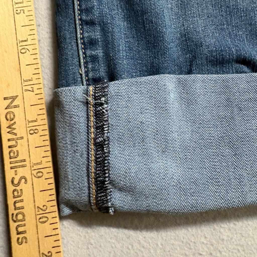 Seven7 Cuffed Crop Jeans Womens 12 Blue Denim Mid Rise Capris Stretch