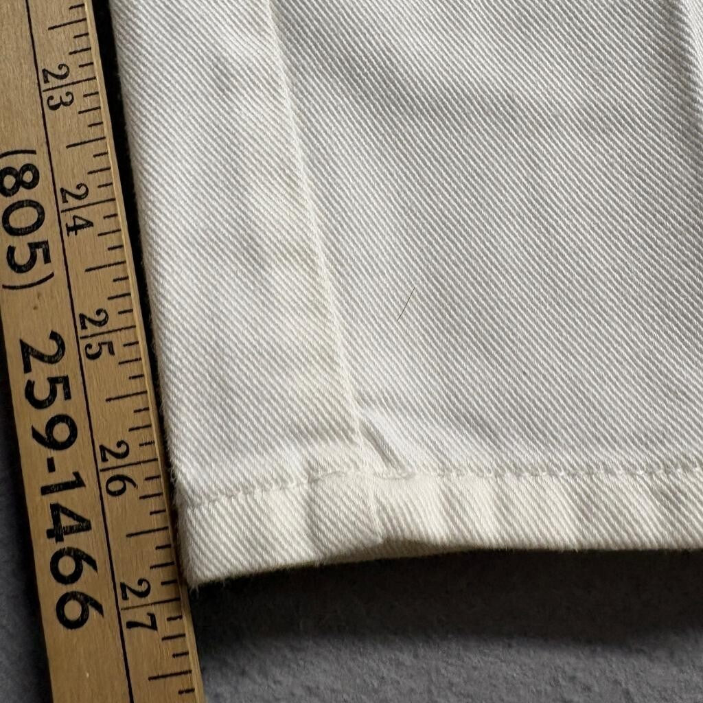 Bill Blass Jeans Womens 12P White Denim High Rise Straight Leg Easy Fit Vintage