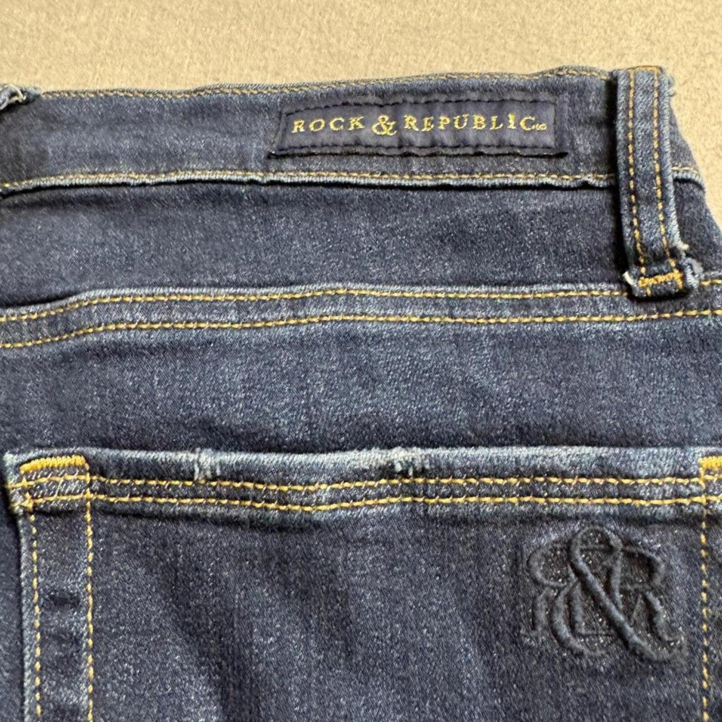 Rock and Republic Berlin Skinny Jeans Womens 6M Blue Denim Rx Stretch
