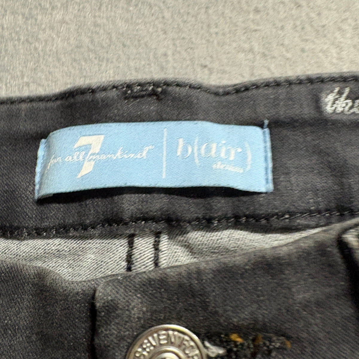7 For All Mankind b(air) High Waist Ankle Skinny Jeans Womens Size 25 Black