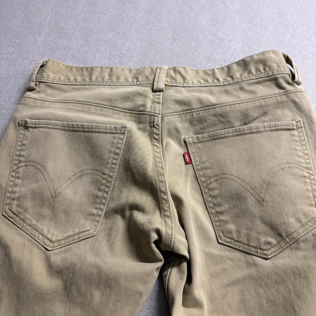 Levis 511 Skinny Pants Mens 32x32 Khaki Tan Cotton Blend Stretch Chino 5-Pocket