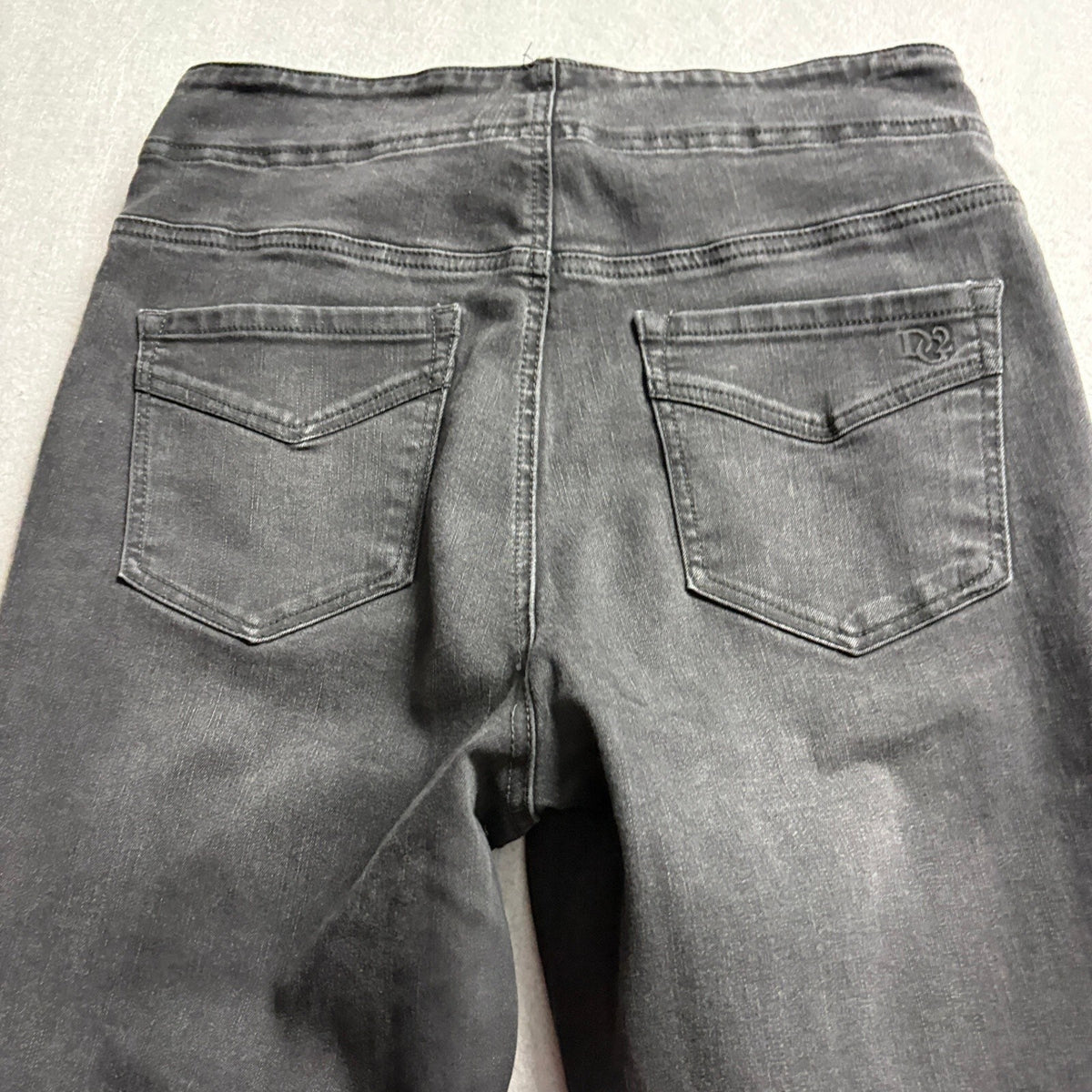 DG2 Diane Gilman Women Bootcut Jeans Size 8-10-12T Gray Stretch Denim Pull On